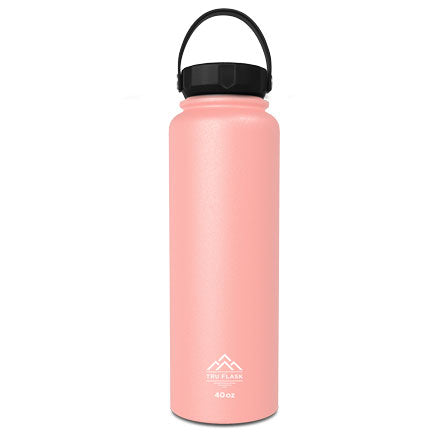 Pink 40oz Double Walled Insulated Water Bottle | Tru Flask