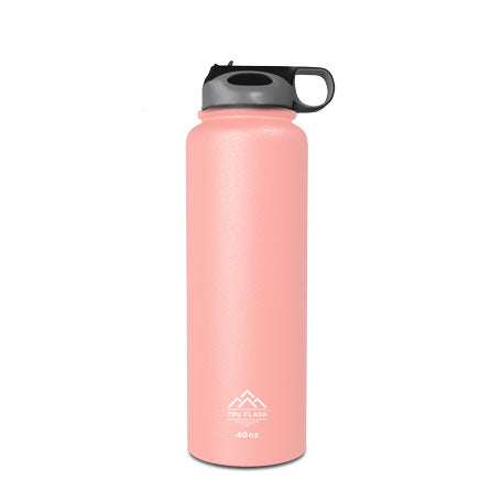 Pink 40oz Double Walled Insulated Water Bottle | Tru Flask