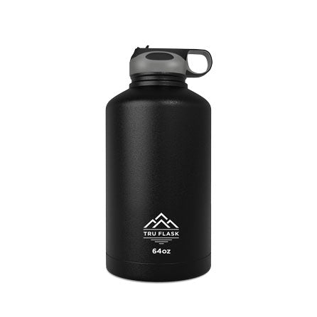 27 oz Vacuum Insulated Water Bottle , Black & Orange - Black