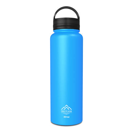 Blue 40oz Double Walled Insulated Water Bottle | Tru Flask