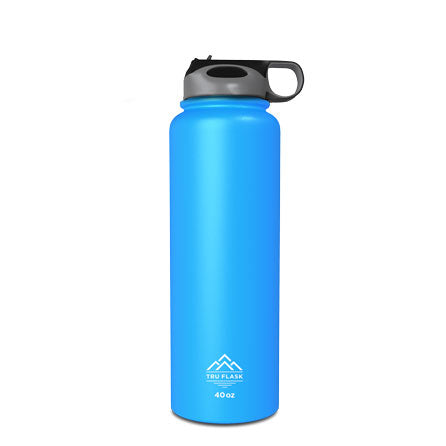 Blue 40oz Double Walled Insulated Water Bottle | Tru Flask