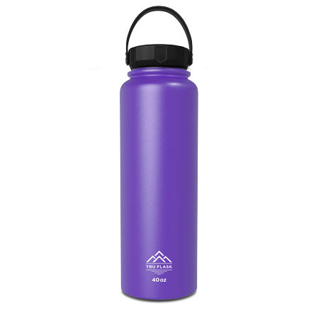 Purple 40oz Double Walled Insulated Water Bottle | Tru Flask