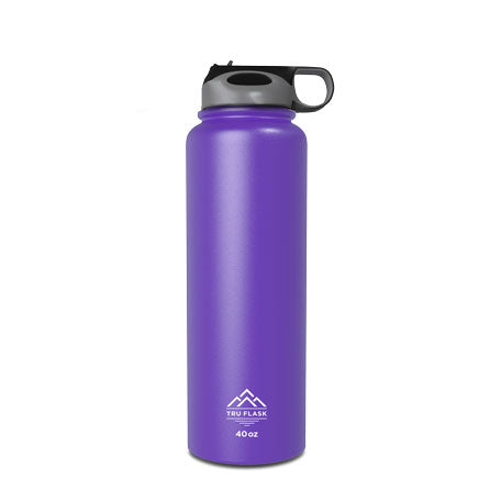  Water Bottle 40 oz Insulated with Straw, Coolflask Stainless  Steel Metal 3 Lids Water Flask for Sports or Office, Keep Cold 48H Hot 24H,  Samurai Cyan : Home & Kitchen