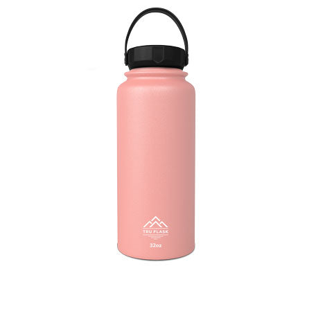 Pink 32oz Double Walled Insulated Water Bottle | Tru Flask