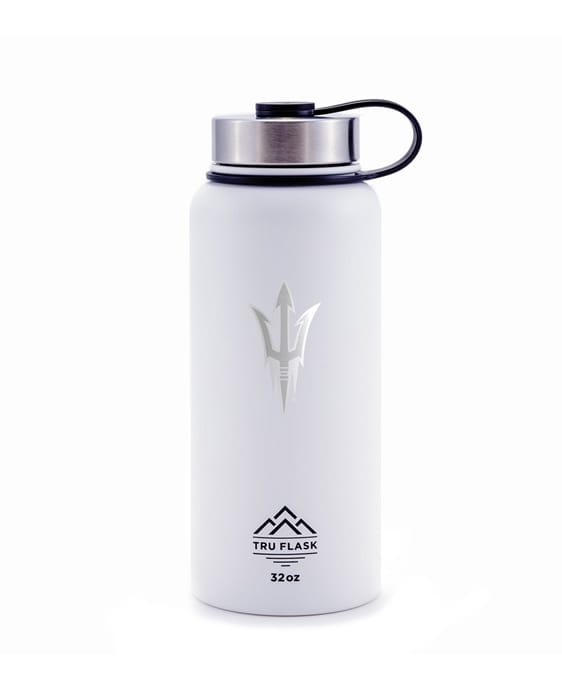 32oz White Arizona State University Stainless Steel Water Bottle | Tru Flask