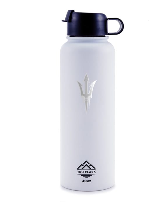 40oz White Arizona State University Stainless Steel Water Bottle | Tru Flask