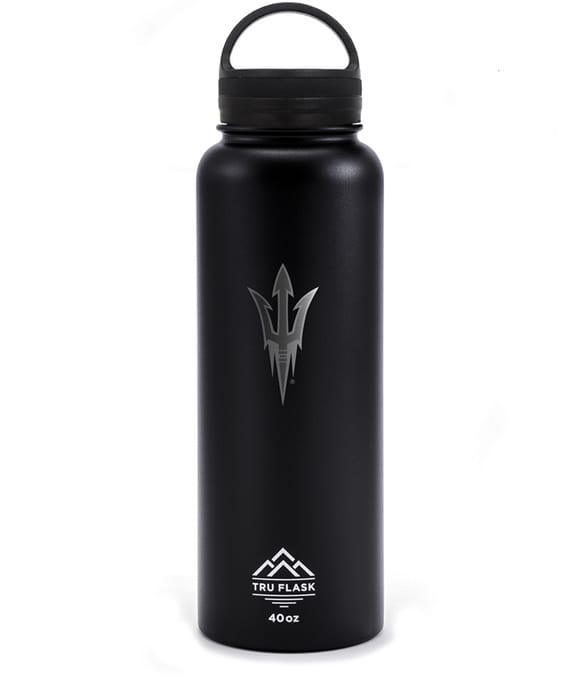 40oz Black Arizona State University Stainless Steel Water Bottle | Tru Flask