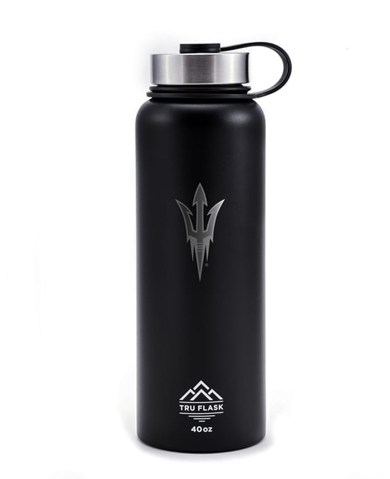 40oz Black Arizona State University Stainless Steel Water Bottle | Tru Flask