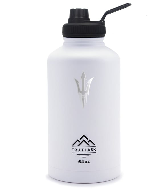 64oz White Arizona State University Stainless Steel Water Bottle | Tru Flask